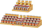 4-Tier Extra-Long Expandable Can Rack, Adjustable Bamboo Organizer for Pantry, Can Storage Holder for Pantry Shelf & Countertop, Large Capacity Holds 60 Cans (3.75oz), Patent Pending