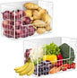 Ofiray-home Magnetic Fridge Shelf, Fruit Potato & Onion Storage Bins, Pantry Organizers, Large Container Basket for Refrigerator, Kitchen Counter, Cabinet (2, White)