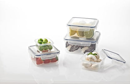 LOCK & LOCK Easy Essentials Food Storage lids/Airtight containers, BPA Free, Square-20 oz-for Coffee, Clear