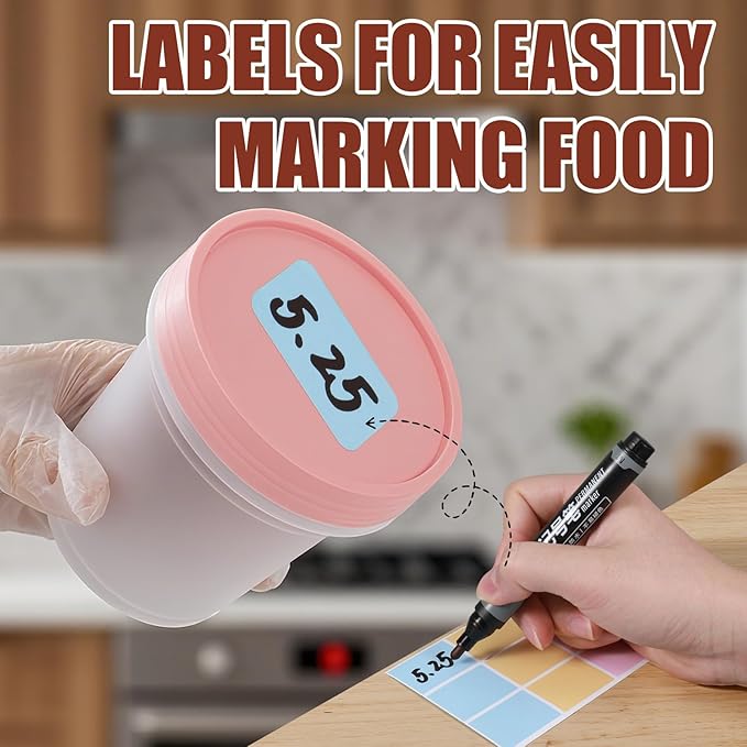 6 Pack 6.8oz Food Storage Containers, Plastic Containers with Twist Top Lid, Reusable Dishwasher Freezer Safe Airtight, Takeout Container - Ideal for Soup and More