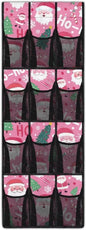 Father Christmas Behind The Door Organizer for Xmas Home Decor Door Hanging Shoe Organizer for Dorm Room Essentials,Mesh Pockets with 4 Metal Hook