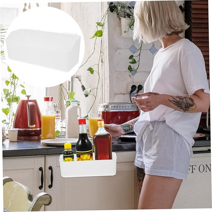 VICASKY Over Cabinet Door Organizer for Kitchen Seasoning Bottles Hanging Storage Basket Capacity Spice Shelf Wall Mounted for Tidy Kitchen Organization