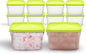 Arrow Freezer Containers, 1 Pint - 10 pk with Lids - Reusable Plastic Food Storage - Prep, Store, Freeze - BPA Free - Dishwasher Safe