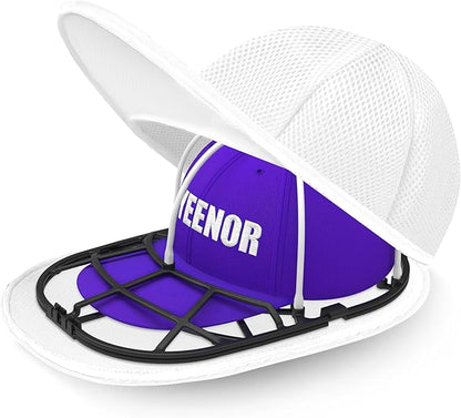 Hat Washer Cage with Mesh Bag – Baseball Cap Cleaner for Washing Machine & Dishwasher, 1 Set (Assembly Required)