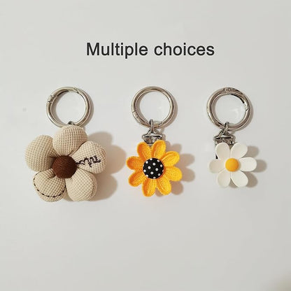 Hat Clip for Travel on Bag, Cotton Flower Sun Hat Storage Holder for Hanging White