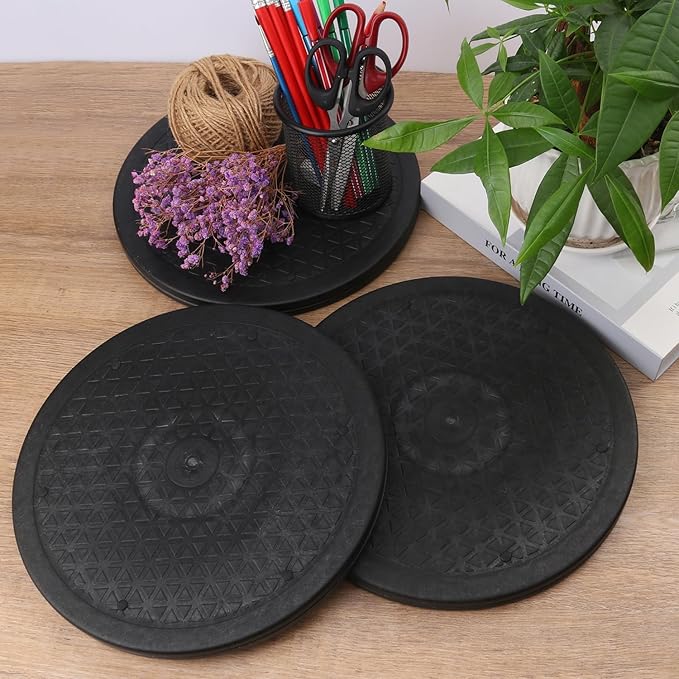 8 Pack 10 Inch Lazy Susan Turntable, Heavy Duty Lazy Susan Turntable Organizer, Premium 10 Inch Rotating Swivel Stand for Table Top, Kitchen, and More