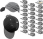 24 Pack Baseball Hat Holder for Wall，Adhesive Hat Rack for Baseball Caps, Hat Hangers for Wall， No Drilling ，Adhesive Hat Display Hooks,Hat Organizer Men Boys Bedroom (Grey)