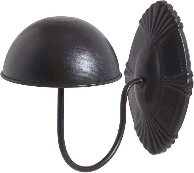 Owlgift Decorative Black Metal Vintage Style Wall Mounted Entryway Hat/Cap/Wig Hanger Display Rack