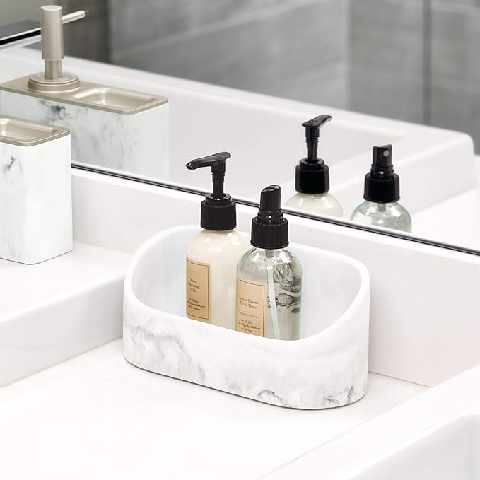 iDesign Dakota Makeup, Countertop, VanityMakeup and Cosmetic Storage Bathroom, 7.89" x 3.39" x 3.61", Vanity Organizer,28390