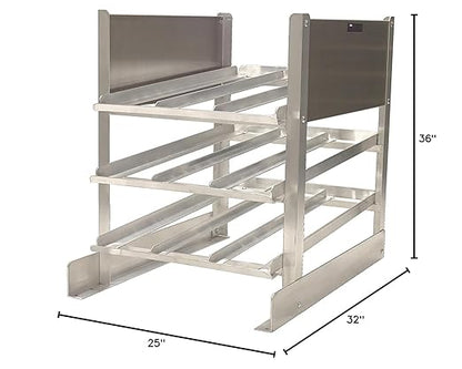 CR0540 Stationary Half Size Can Rack, 36" Length x 25" Width x 32" Height