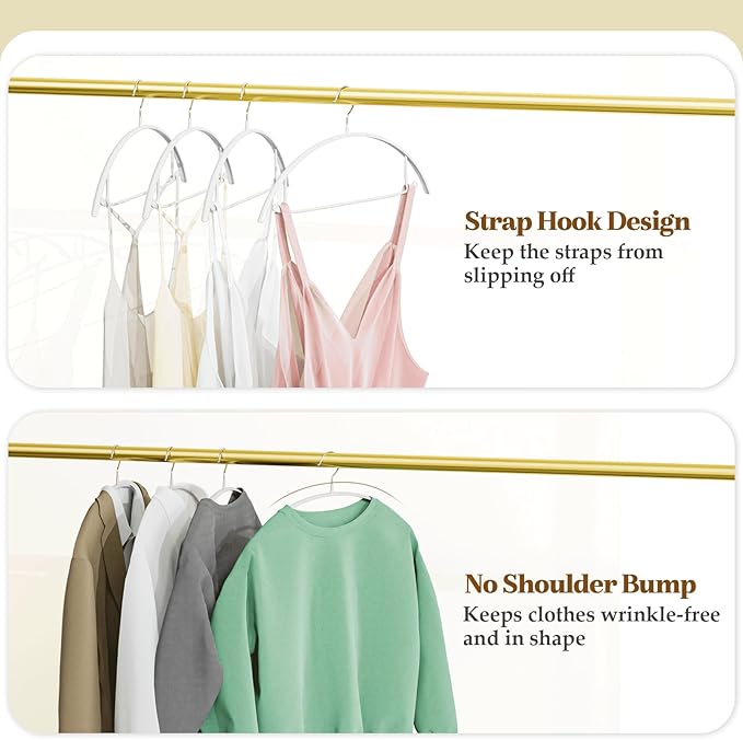 Non-Slip PVC Coating Metal Coat Hangers 40 Pack, Heavy Duty Clothes Hangers, No Shoulder Bumps, Space Saving Hangers for Sweaters, Suits, Shirts, Skirt, Jackets, White