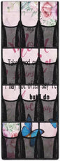 Shoe Organizer Over The Door 12 Pockets Door Hanging Storage for Closet Pink Wall Hanging Storage for Bathroom Easy to Install Shoe Holder Hanger for Mother's Day