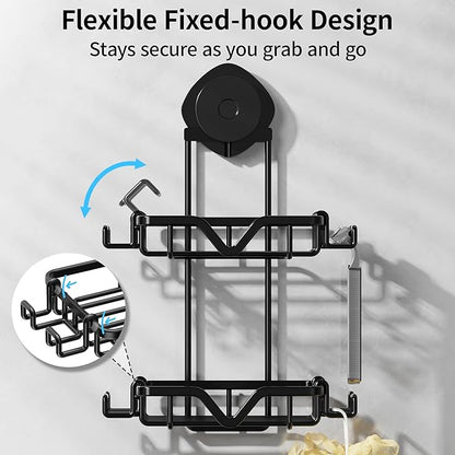 KEGII 2 Layer Soap Dish Suction Cup Soap Holder, Stainless Steel Shower Bar Soap Holder with Razor Holder, Strong Sponge Holders for Shower, Bathroom, Kitchen Sink, No Drill, Removable