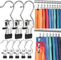 12 Pack Pants Hangers with Clip,Legging Organizer for Closet Hanging, Space Saving Yoga Pants Hangers Clip Hangers Closet Organization,Closet Organizers and Storage for Jeans,Shorts,Skirts,Hats