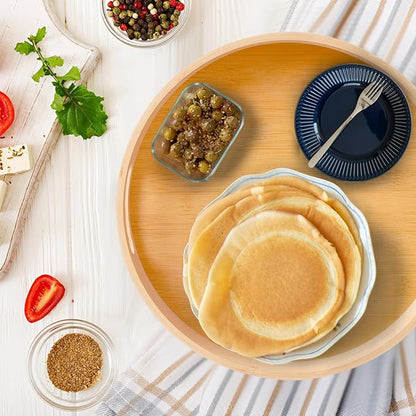 10in Bamboo Lazy Susan Organizer Turntable for Cabinet - Rotating Spinning Storage Tray for Tabletop, Countertop, Cabinet, Pantry, Kitchen | Spice Rack, Jars & Canisters Holder