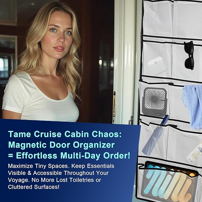 Cruise Ship Approved Fan Magnetic Cruise Door Organizer