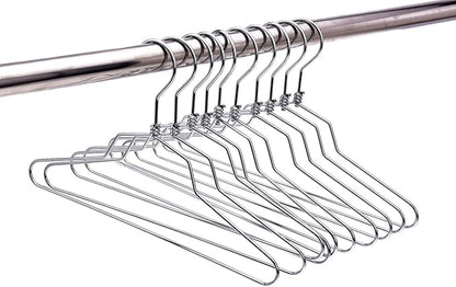 Quality Hangers Metal Children Hangers - Swivel Hook with Stainless Steel Body - Heavy Duty Wire Clothes Hangers - Pack of 10 - Hangers for Kids