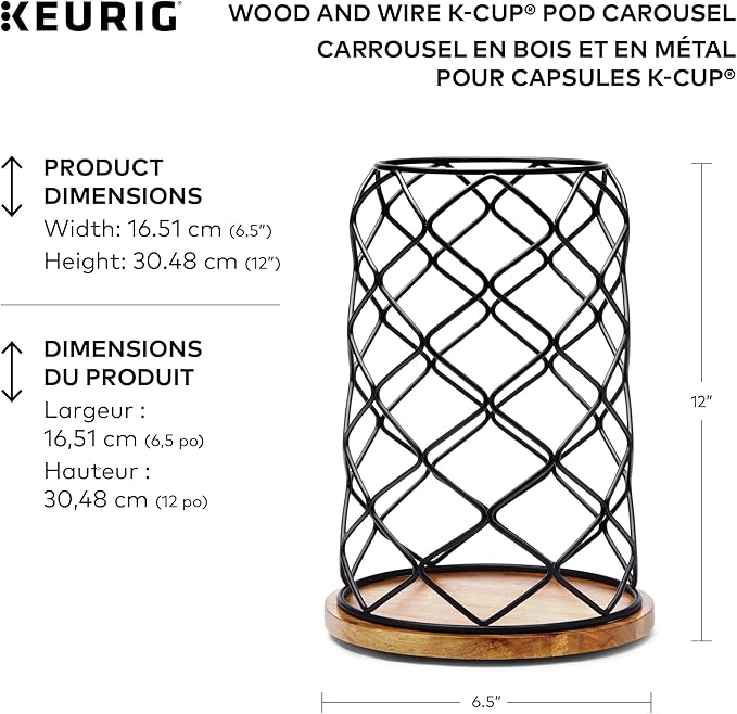 Keurig 5000351185 K-Cup Whirl Carousel Coffee Pod holder, 49, Black