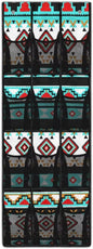 Aztec Hanging Shoe Organizer,Shoe Organizer Door Hanger with 12 Mesh Large Pockets,Behind Door Shoes Hang Holder Rack