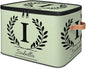 Custom Storage Bins with Lid, Initial Name Personalized Storage Basket Boxes, Eucalyptus Leaves Foldable Closet Organizer Cube, Sage Green