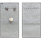 Dual-sided Hanging Jewelry Organizer with 34 Hook Loops Wall Mounted Necklace Holder Jewelry Display Storage Hanger for Bracelet Chain (GREY)