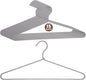 GlikCeil 15 Pcs Fabric Wrapped Metal Hangers Covered Wire Hanger Metal Coat Hangers Non Slip for Clothes Closet Clothing Suit Shirt Pant (Gray,Basic Style)