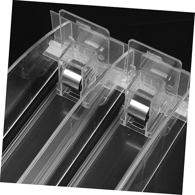 Alipis Soda Can Dispenser for Refrigerator, 2 Row Drink Bottle Fridge Organizer Automatic Pusher Glide Beverage Storage Rack for Kitchen, Pantry (Clear, 14.9Inch)