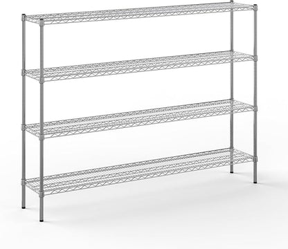14" Deep x 72" Wide x 54" Height Wire Shelving Kit | 4-Tier | NSF Commercial Storage Rack Unit