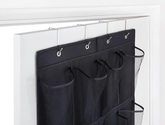 for Bilpa Shoe Organizer, Over The Door Hanging Closet Rack, 24 Large Mesh Pockets