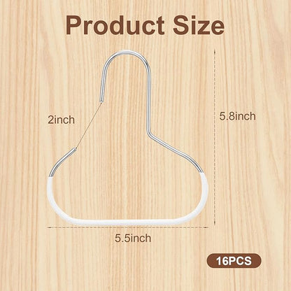 16 Pack Scarf Hangers,Metal Belt Hat Ring Hanger Non-Slip Scarf Storage Organizer with Grip Coating for Hanging Scarves Belts Hats Purses Tank Tops