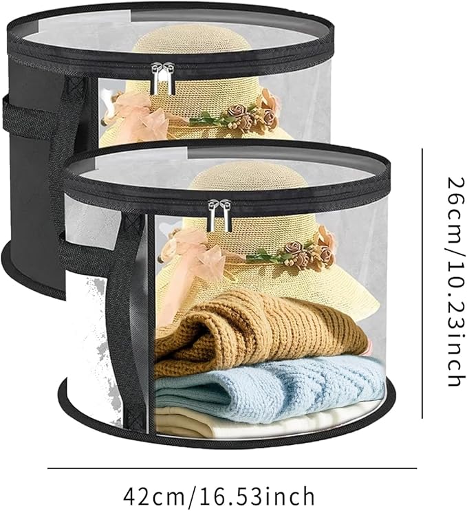 Clear Organizer Hat Box Oversized,Stackable Clear Baseball Caps Holder Containers,Hat Rack Display Case,Versatile Hat Storage Box and Closet Organizer