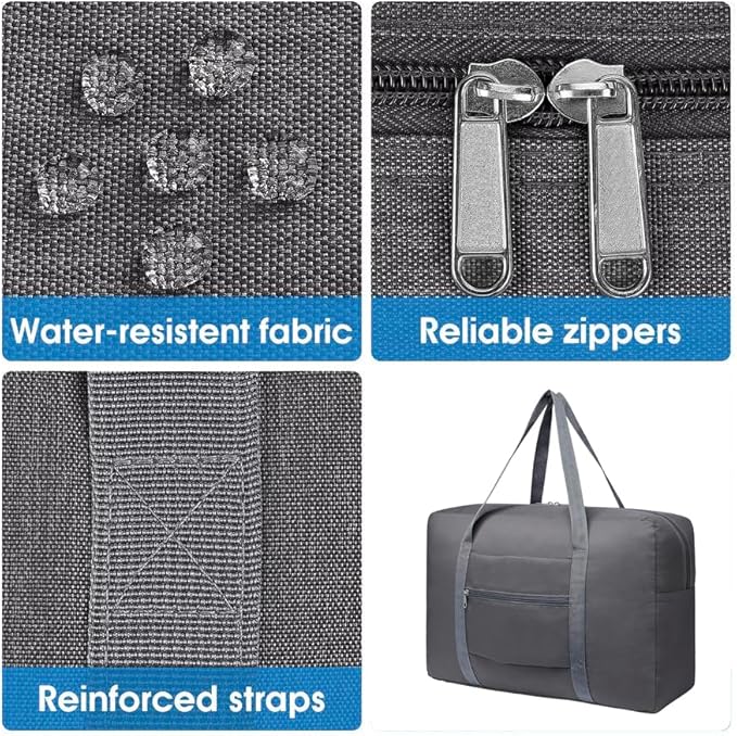 Luggage Storage Bags Large Moving Bag Totes with Handles Zipper Foldable Waterproof Sports Travel Duffel Bags College Carry-on Bag Laundry Bags Home Storage Packing Organizer