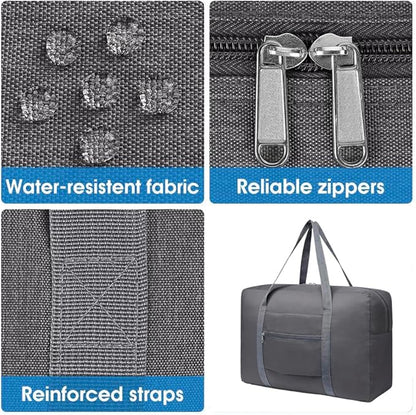 Luggage Storage Bags Large Moving Bag Totes with Handles Zipper Foldable Waterproof Sports Travel Duffel Bags College Carry-on Bag Laundry Bags Home Storage Packing Organizer