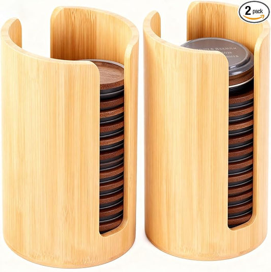 Mason Jar Lid Organizer (2pcs), Mason Jar Lid Storage Made, Suitable for Mason/Canning/Bamboo Lids, Fit Perfectly, Stackable Steady (Wide Mouth)