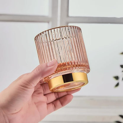 Makeup Brush Holder Organizer,Toothbrush Holders,Desk Pen Pencil Holder,Multifunctional Vintage Glass Brush Cup(A3-33-US)
