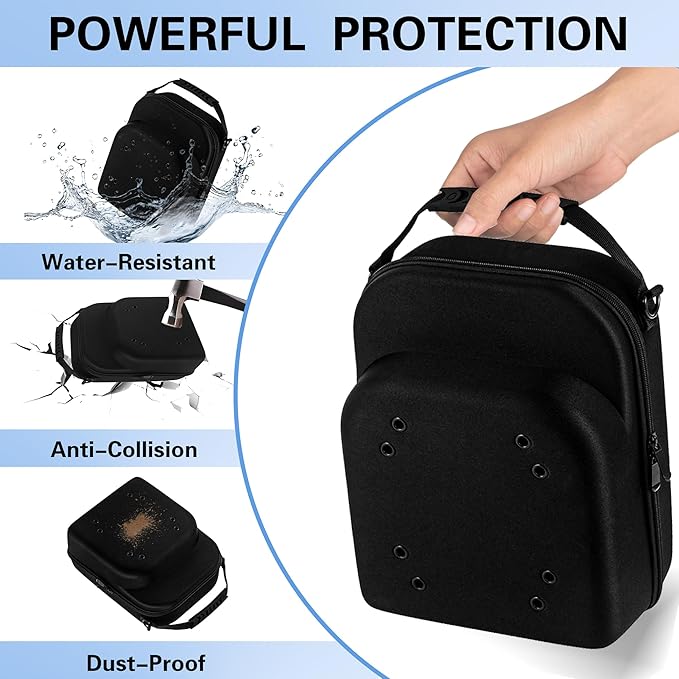 Hat Carrier & Washer Combo – Hard Travel Hat Case for 6 Baseball Caps, Adjustable Shoulder Strap & Handle, Durable Hat Organizer for Men，Women – Perfect Hat Carrier for Travel, Home，Outdoor