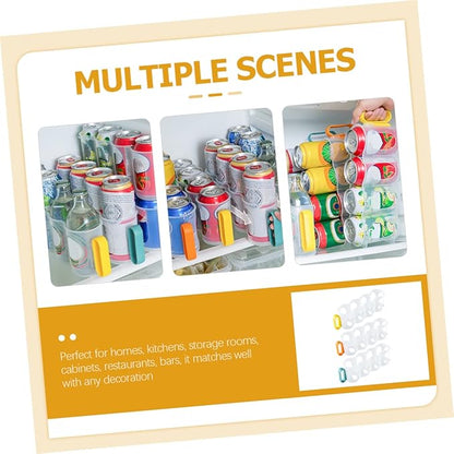 3pcs Refrigerator Can Holder Soda Can Dispenser Organizer for Fridge Storage Box for Canned Drinks Random Color