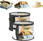 Clear Organizer Hat Box Oversized,Stackable Clear Baseball Caps Holder Containers,Hat Rack Display Case,Versatile Hat Storage Box and Closet Organizer