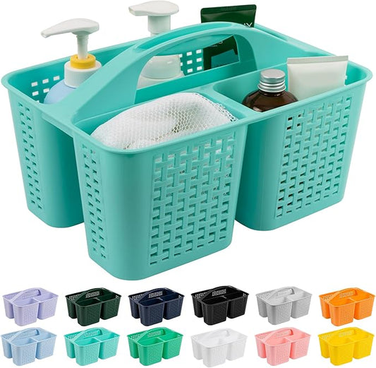 Tiawudi Portable Shower Caddy, Caddy Organizer with Handle, Plastic Shower Basket Hold Soap, Shampoo, Hair Supplies and Beauty Products, Cleaning Supplies Organizer for Home, Dorm, Shelf and Cabinet