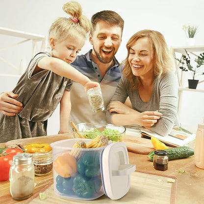 Rice Container 25 lbs,10.5 Qt/10 L/25 lbs Rice Dispenser Food Storage Bin with Measuring Cup & Brush Food Cereal Container Bins Household for Kitchen Pantry Organization(LG-10KG)