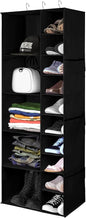 Hanging Shoe Closet Storage Organizer, 15 Sections Closet Organizers and Storage Shelves Shoe Rack Holder Hanger, Black
