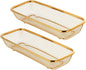Kitchen Drawer Organizer, Stainless Steel Silverware Organizers,Storage Basket For Flatware Kitchen Utensil,Set Of 2 (12.5 x 5 x 2.5 Inches) Gold