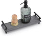 Segbeauty 12x4in Kitchen Sink Organizer, Instant Dry Sink Caddy Stone Drying Mat with Handle, Diatomaceous Earth Fast Drying Stone Vanity Tray Bathroom Sink Mat Soap Holder Countertop Organizer Rack