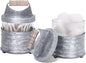 Autumn Alley Galvanized Bathroom Apothecary Jars Set, Farmhouse Bathroom Jars Qtip Holder Glass Dispenser- Rustic Vanity Organizer with Lids for Cotton Balls, Swabs, Rounds, Bath Salts 2-Glass Jars