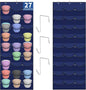 Hat Rack for Baseball Caps, 27 Pockets Over The Door Baseball Hat Organizer, Hat Storage for Closet Wall Mount Bag With Large Pockets & 3 Hooks, Hat Holder Hanger Organization to Display Caps
