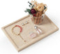 Real Luxurious Natural Travertine Tray - 12x8 Inch Marble Vanity Tray for Perfume Display, Jewelry Organizer, Bathroom & Home Decor -Heavy Duty Non-Slip Stone Tray (Non-Resin/Non-Ceramic)