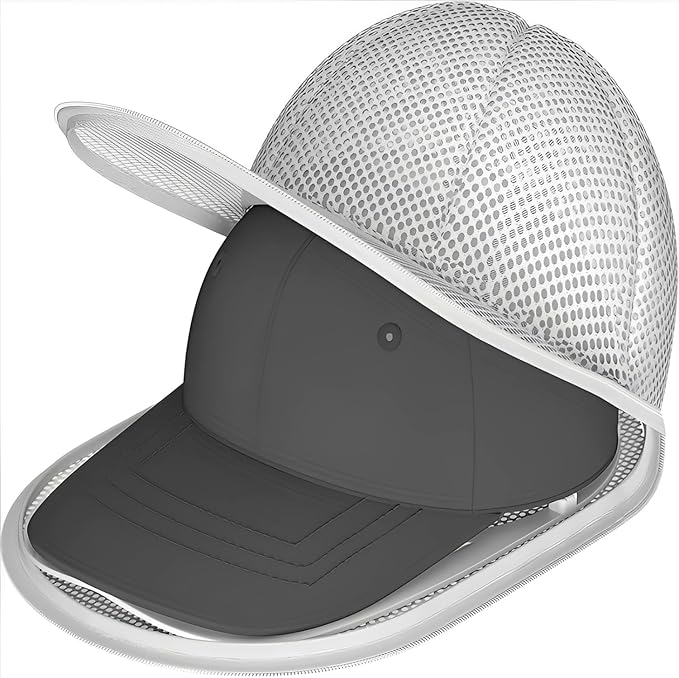 Hat Washer for Washing Machine | 2-Pack Anti-Deformation Cap Cage with Mesh Laundry Bag | Baseball Cap Cleaner, Shaper & Protector for Laundry or Travel