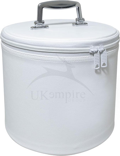 Premium Masonic Fez Cases - Imitation Leather Hat Display Storage Box | Available in White, Red, Blue, Purple, Black (White)
