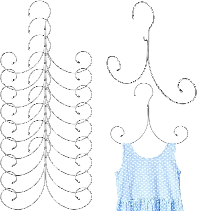 Colingmill 10 Pcs Lingerie Hangers Bathing Suit Hangers Life Jacket Non Slip Cascading Racks for Tank Tops, Sports Bra, Yoga Tops, Lingerie, Swimsuits