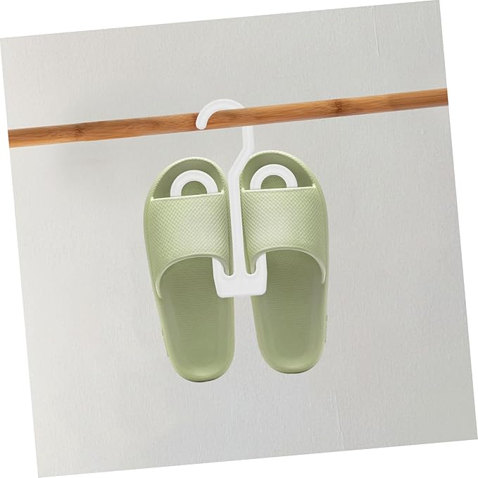 Cabilock 20pcs Plastic Shoe Hangers Modern Slippers Storage Hanging Shoe Organizer